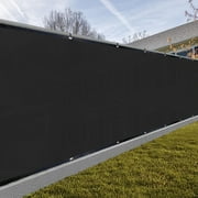 SUNNY GUARD Privacy Screen Fence 6' x 50' Heavy Duty Dustproof Denoise Fencing Mesh for Garden Yard Pool Deck, Black (We Make Custom Size)